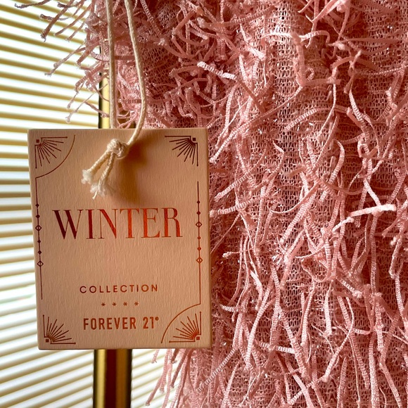 NWT Forever 21 Sparkly Pink Fringe Dress - Picture 3 of 4